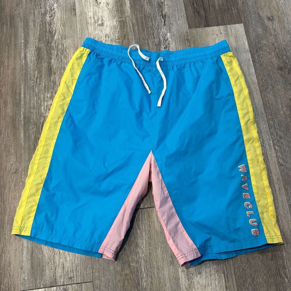 Pink Dolphin Men's Board‎ Shorts, 4XL Blue